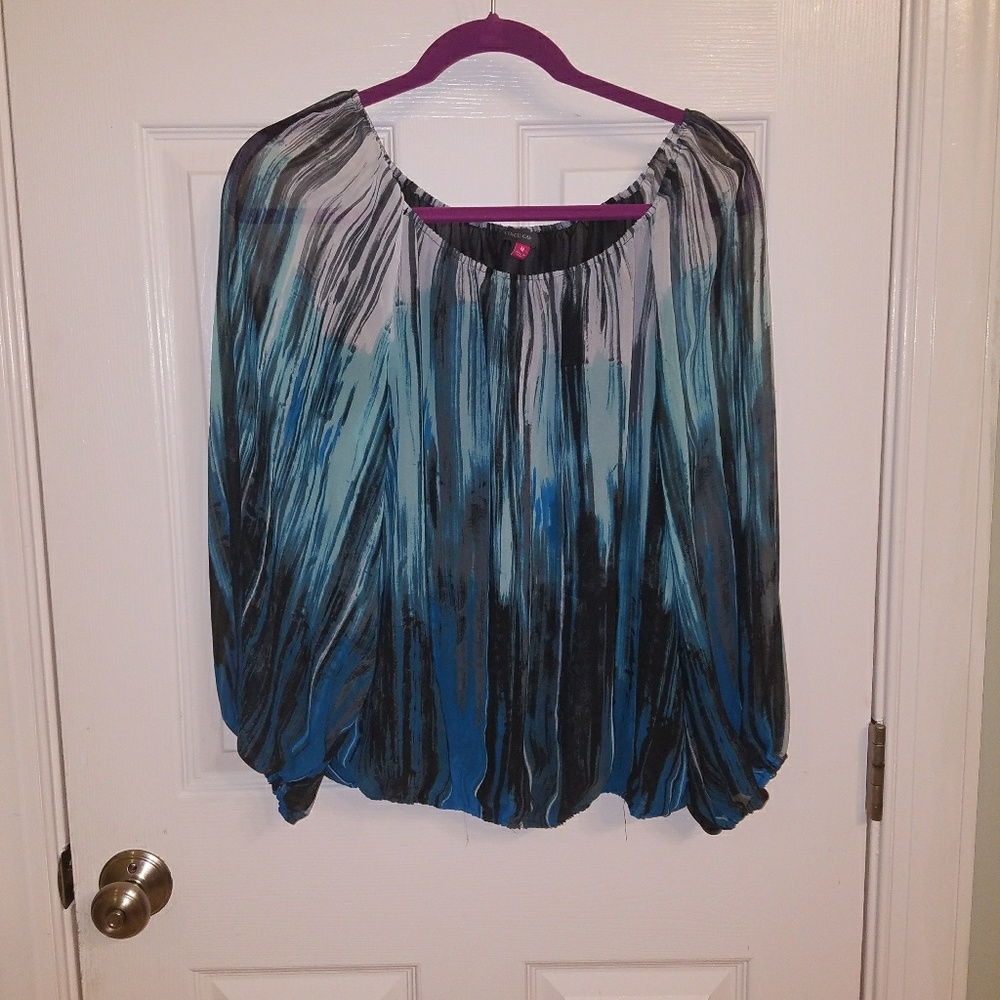 Vince Camuto Sheer Sleeve Shirt
